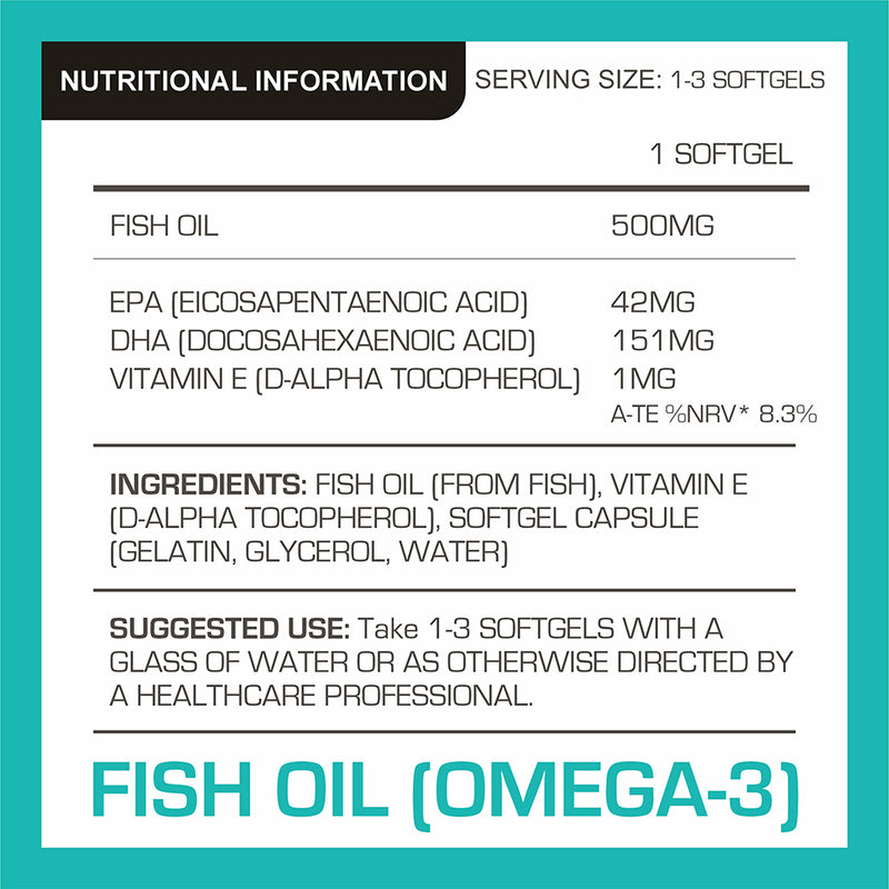 PROELITE Omega 3 Fish Oil 500mg - Softgels