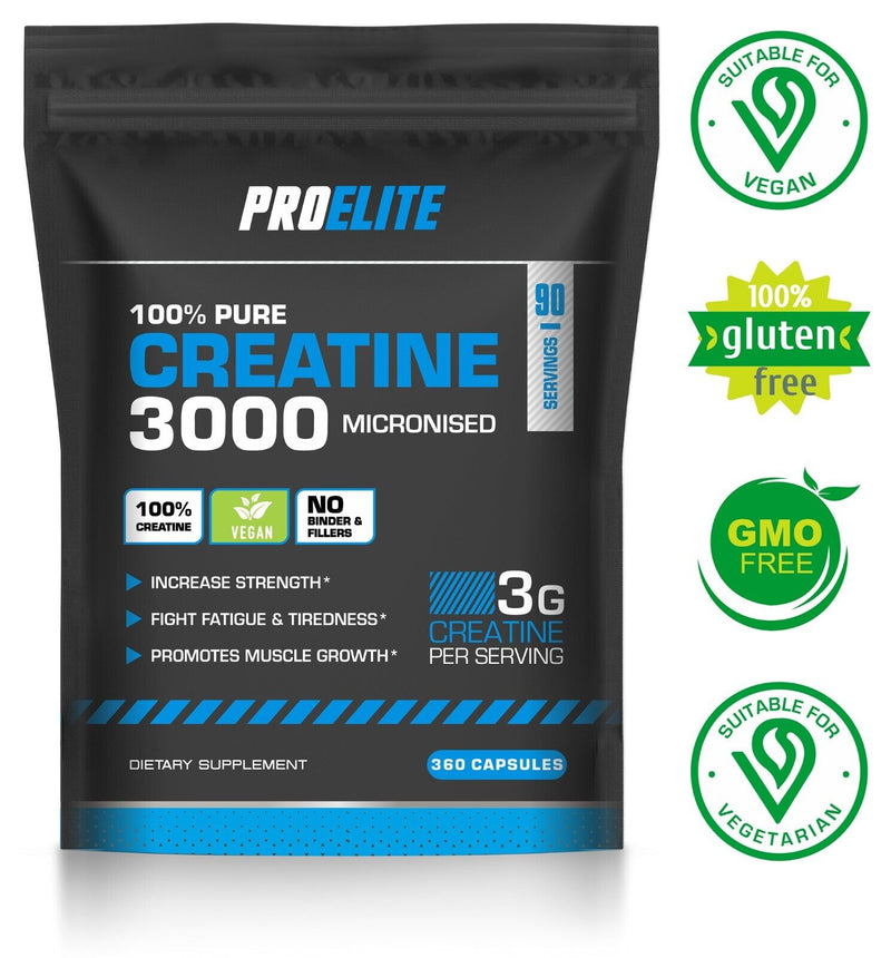 Pro-EliteCreatine Monohydrate 750mg - Vegan Capsules