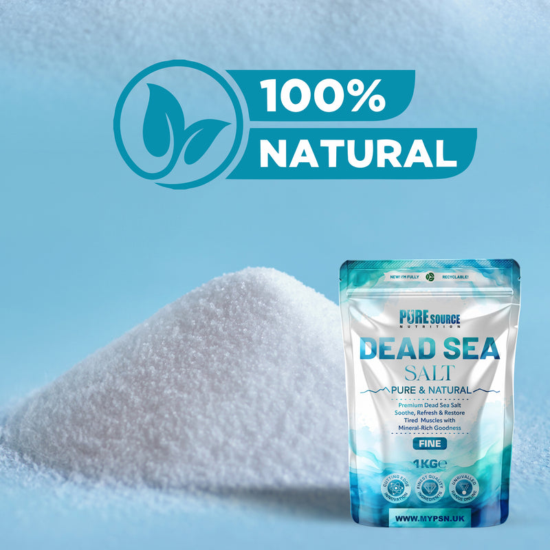Pure Source Nutrition Dead Sea Salt 1kg Fine - Bag