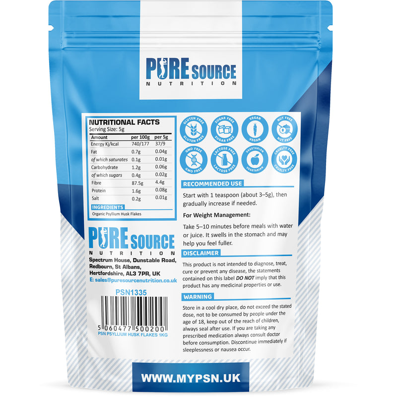 Pure Source Nutrition Psyllium Husk Flakes (Whole)