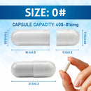 Pure Source Nutrition HPMC Vegan Empty Capsules White / Clear (Transparent) Size 0/00/1