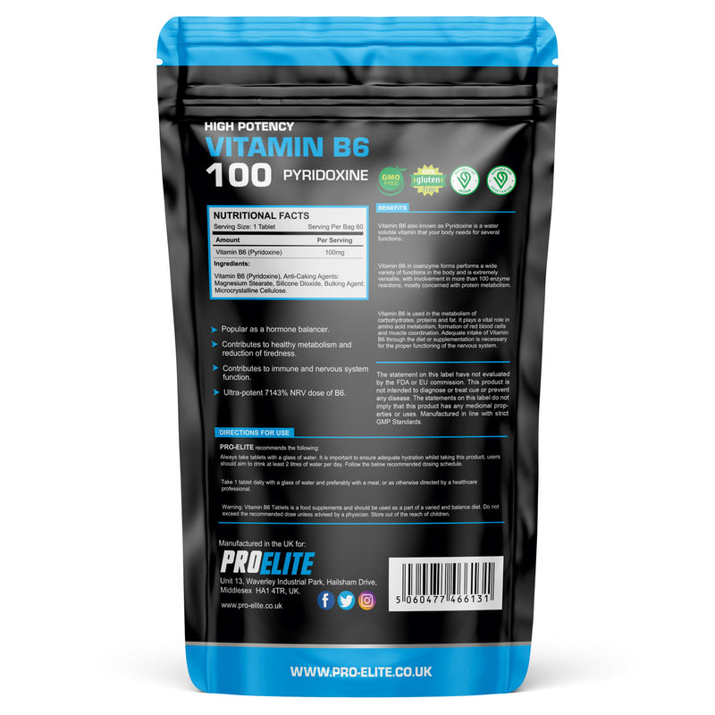 Pro-Elite Vitamin B6 Vegan Tablets
