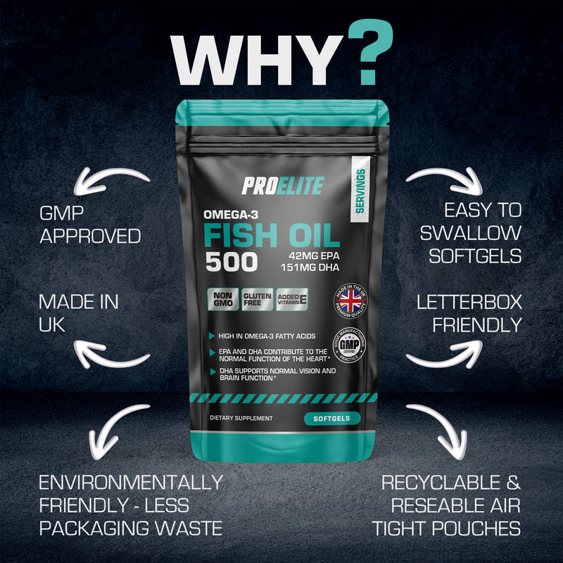 PROELITE Omega 3 Fish Oil 500mg - Softgels