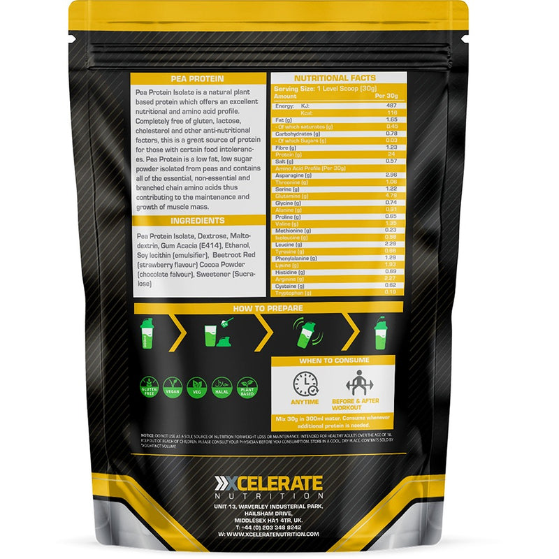XCelerate Nutrition Pea Protein Isolate Powder