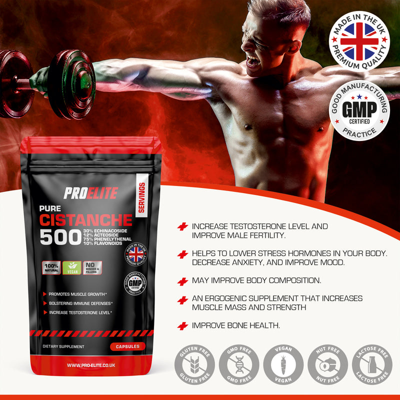 Pro-Elite Cistanche 20:1 Extract Vegan Capsules