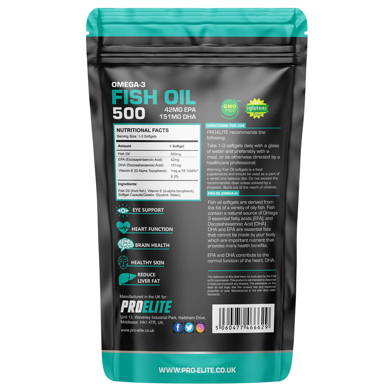 PROELITE Omega 3 Fish Oil 500mg - Softgels