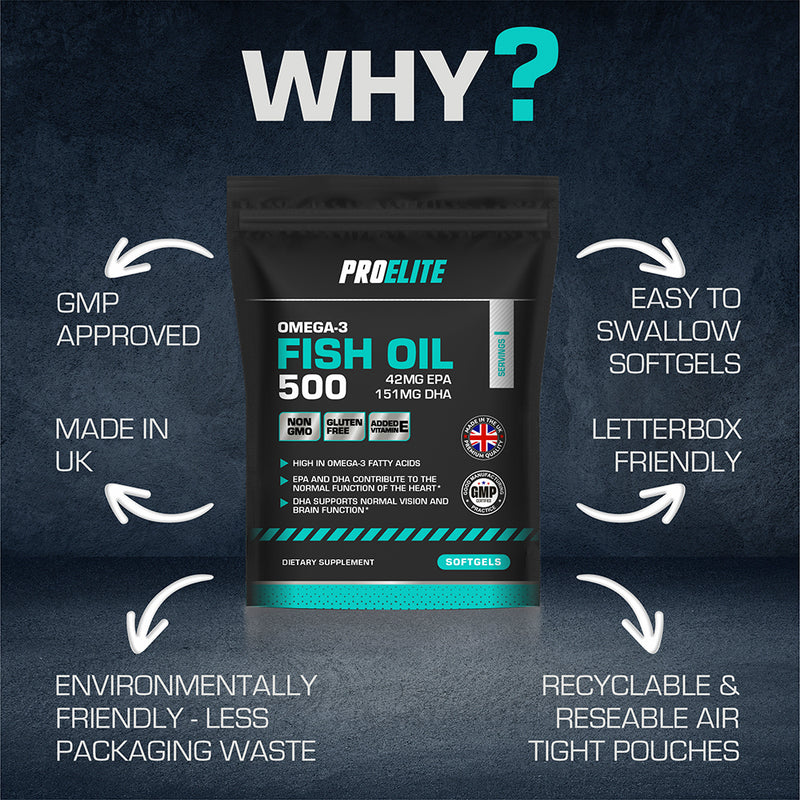 PROELITE Omega 3 Fish Oil 500mg - Softgels