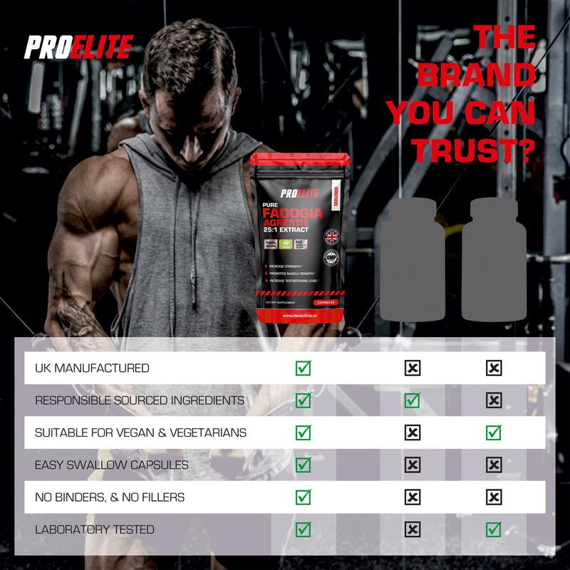 Pro-Elite Fadogia Agrestis 25:1 Extract Vegan Capsules