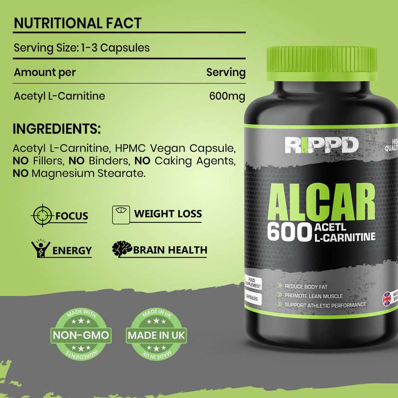 RIPPD Acetyl L-Carnitine 30 Capsules