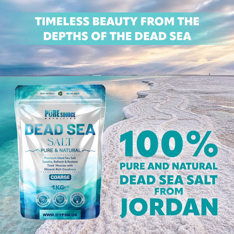 Pure Source Nutrition Dead Sea Salt 1kg Coarse - Bag