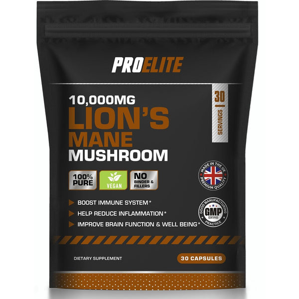 PROELITE Lions Mane Mushroom Vegan Capsules