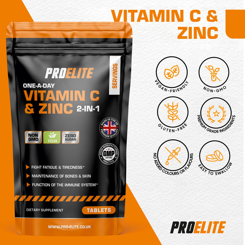 Pro-Elite Vitamin C + Zinc Vegan Tablets