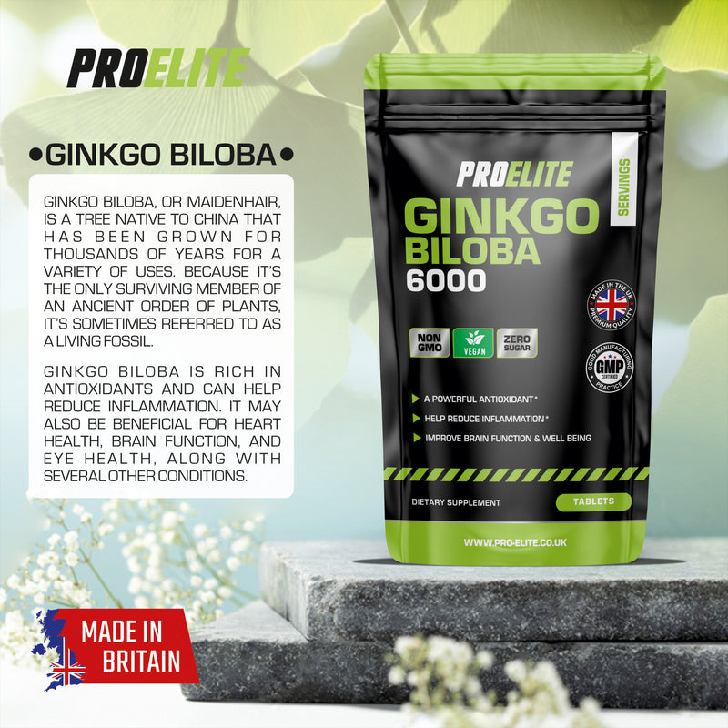 Pro-Elite Ginkgo Biloba 6000 Vegan Tablets