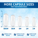 Pure Source Nutrition HPMC Vegan Empty Capsules White / Clear (Transparent) Size 0/00/1