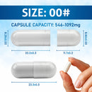 Pure Source Nutrition HPMC Vegan Empty Capsules White / Clear (Transparent) Size 0/00/1