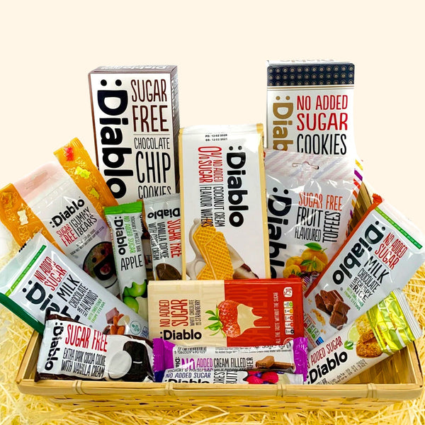 Diabetic Sugar Free Gift Hamper Box Sweets Cookies Bars