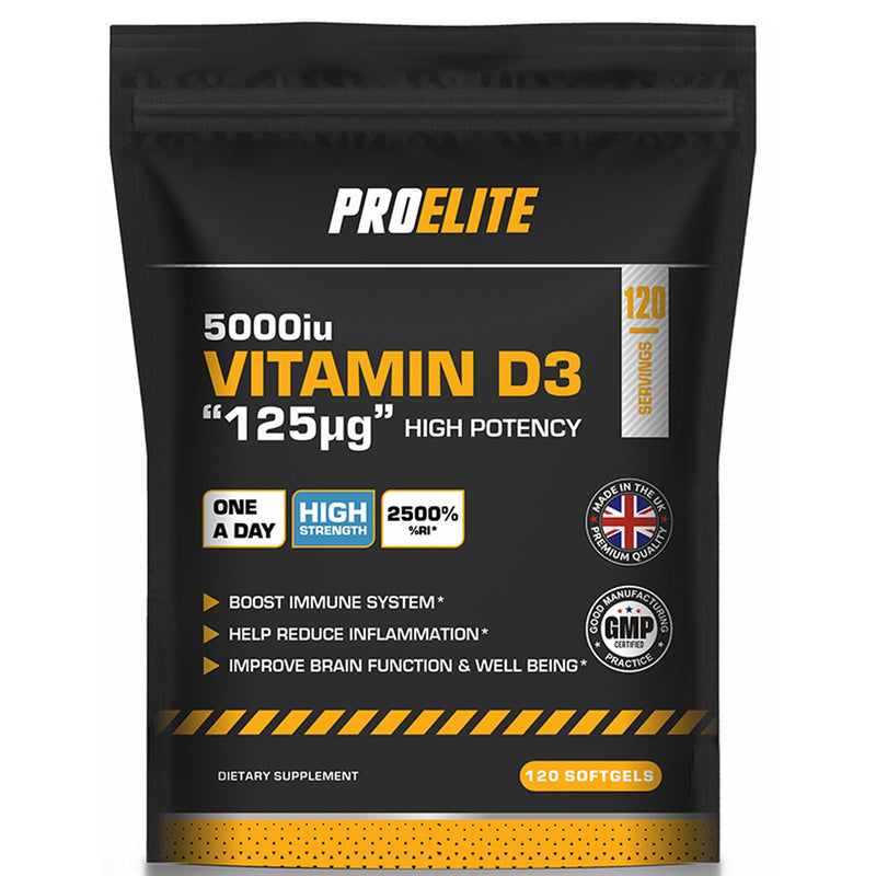 PROELITE Vitamin D3 5000iu Softgels