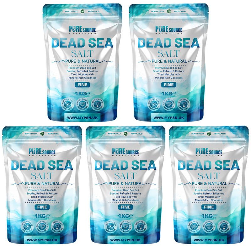 Pure Source Nutrition Dead Sea Salt 1kg Fine - Bag