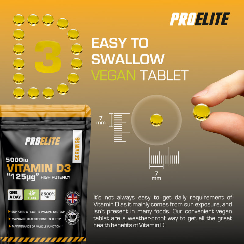 PROELITE Vitamin D3 5000iu Softgels
