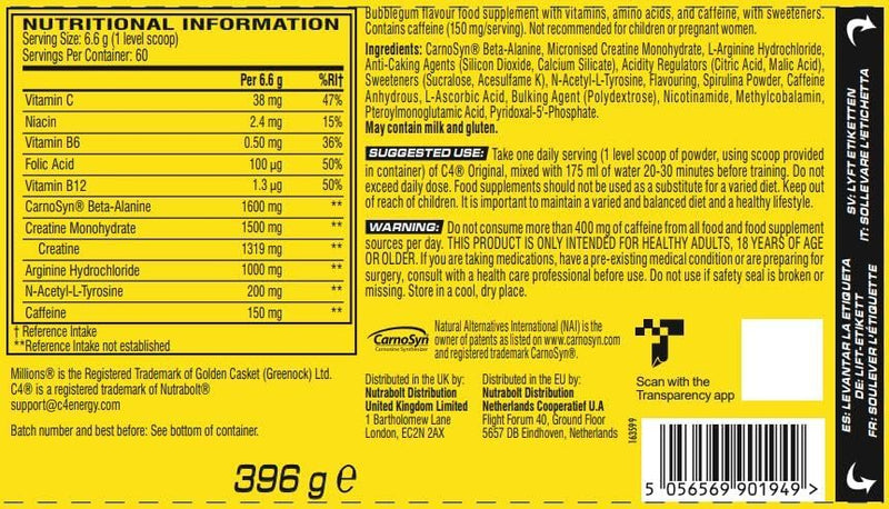 Cellucor C4 Original 390g Powder