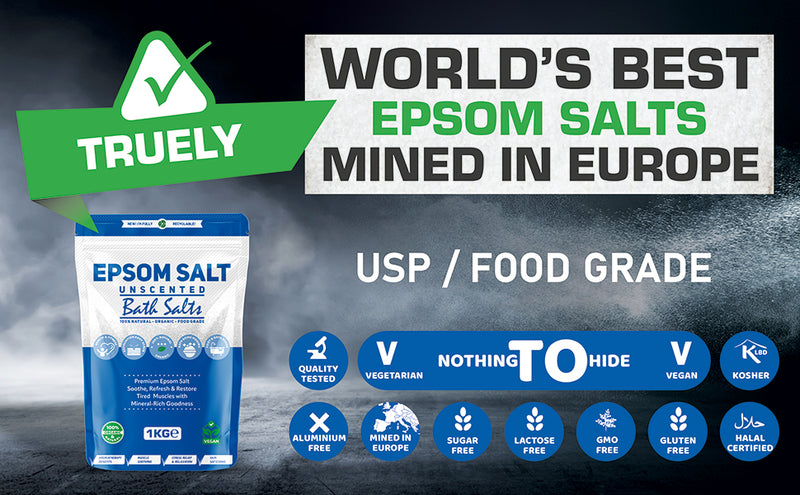 Pure Source Nutrition Epsom Salt 1kg - Unscented Pouch	