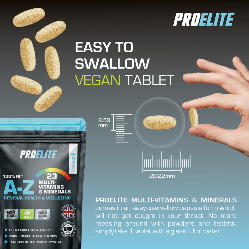 Pro-Elite A-Z Multi Vitamins and Minerals - Vegan Tablets