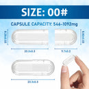 Pure Source Nutrition HPMC Vegan Empty Capsules White / Clear (Transparent) Size 0/00/1