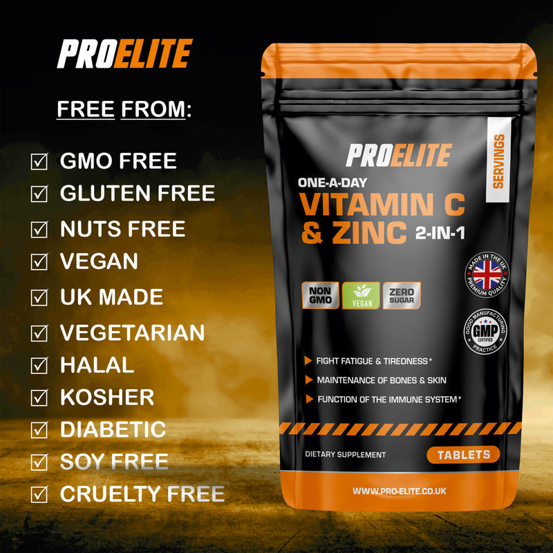 Pro-Elite Vitamin C + Zinc Vegan Tablets