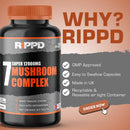 RIPPD 7in1 Mushroom Blend Mix 120 Capsules