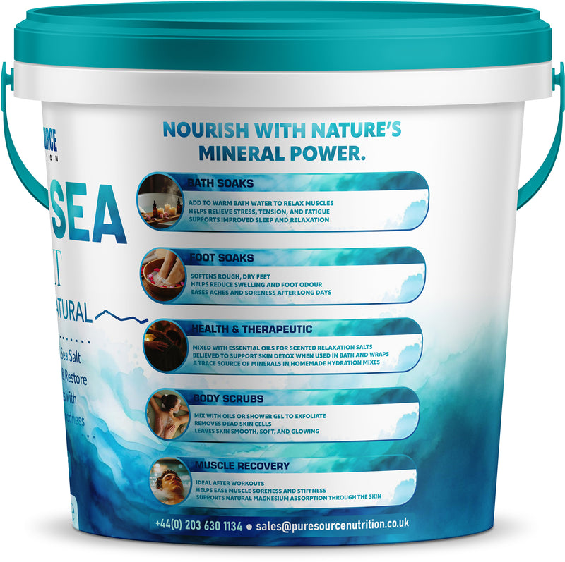Pure Source Nutrition Dead Sea Salt Fine 1kg - Bucket