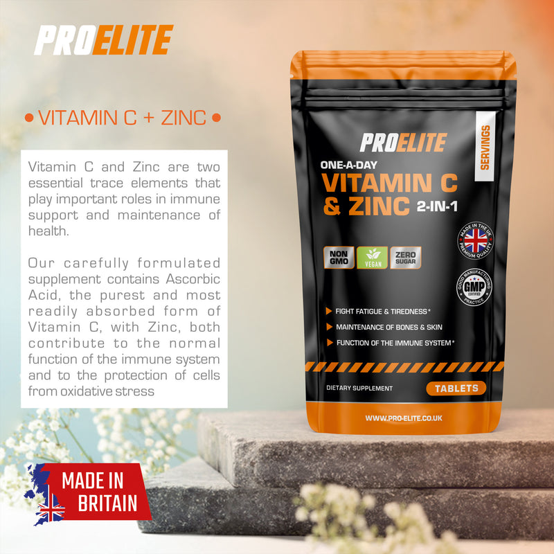 Pro-Elite Vitamin C + Zinc Vegan Tablets
