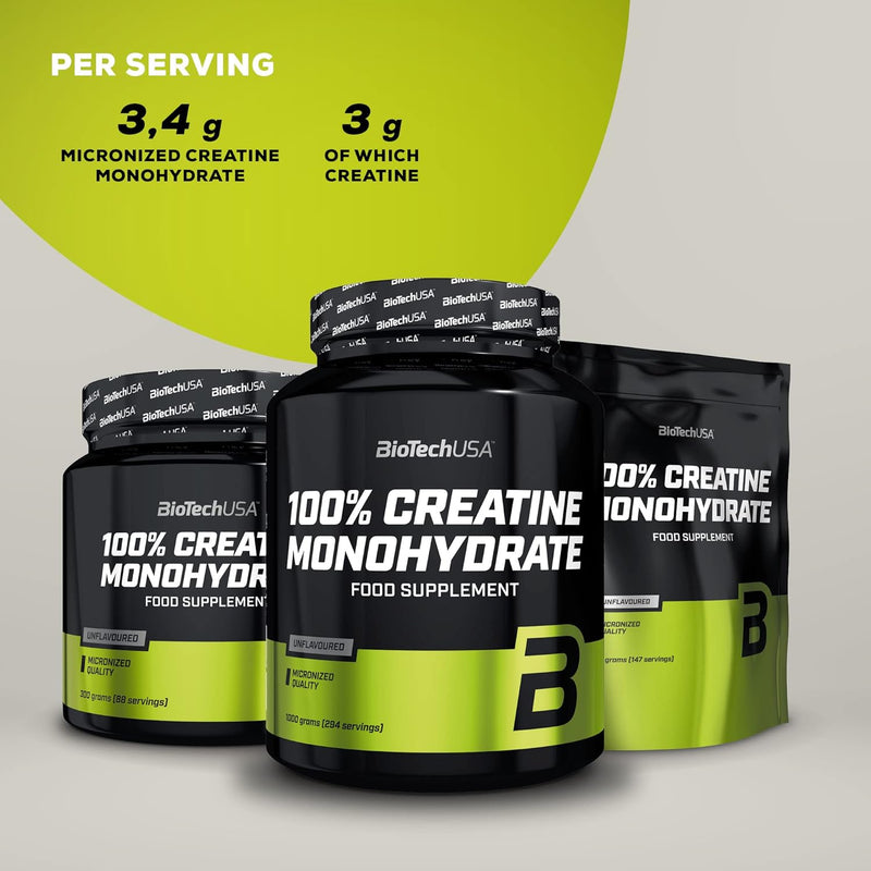 BioTech USA 100% Creatine Monohydrate 300g / 500g