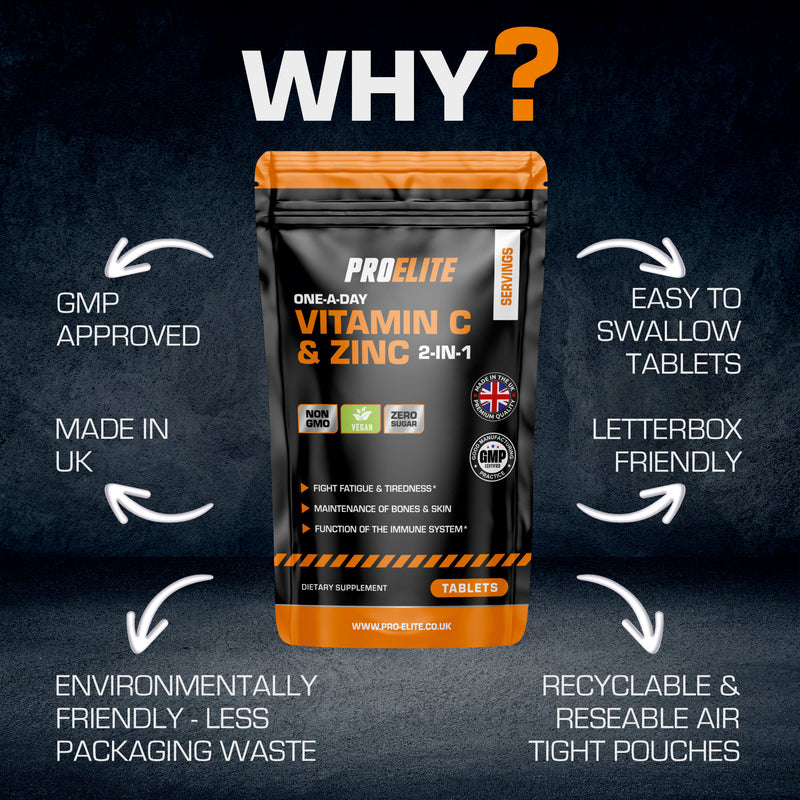 Pro-Elite Vitamin C + Zinc Vegan Tablets