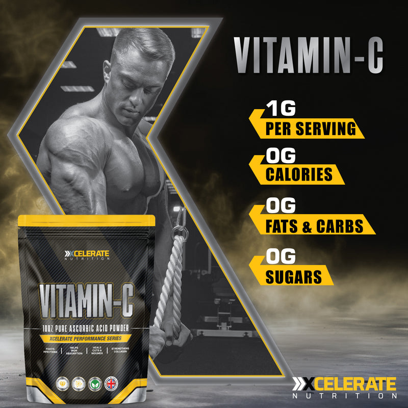 XCelerate Nutrition Vitamin-C (Ascorbic Acid) Powder