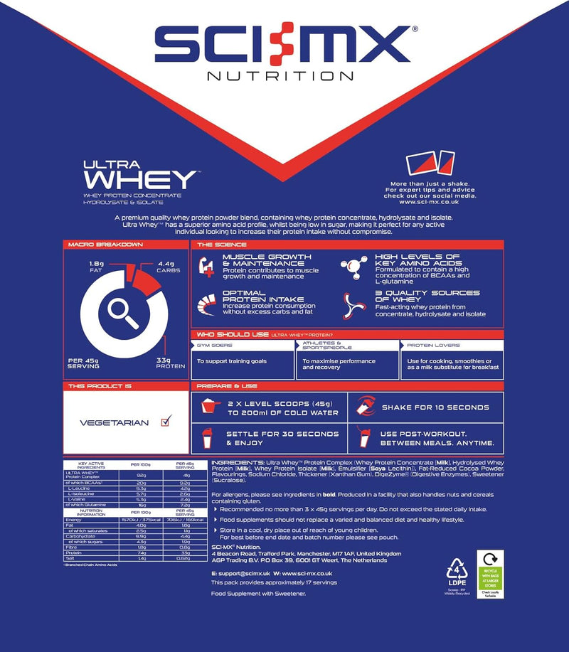 Sci-Mx Nutrition Ultra Whey 2Kg