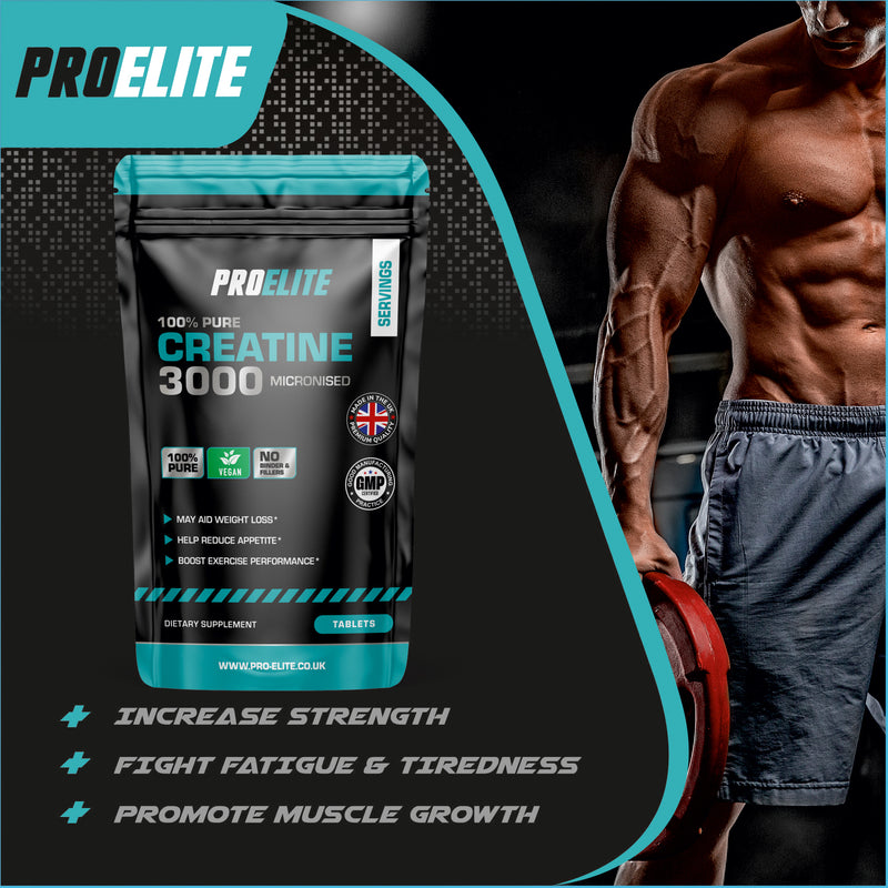 Pro-Elite Creatine Monohydrate 500mg Vegan Tablets