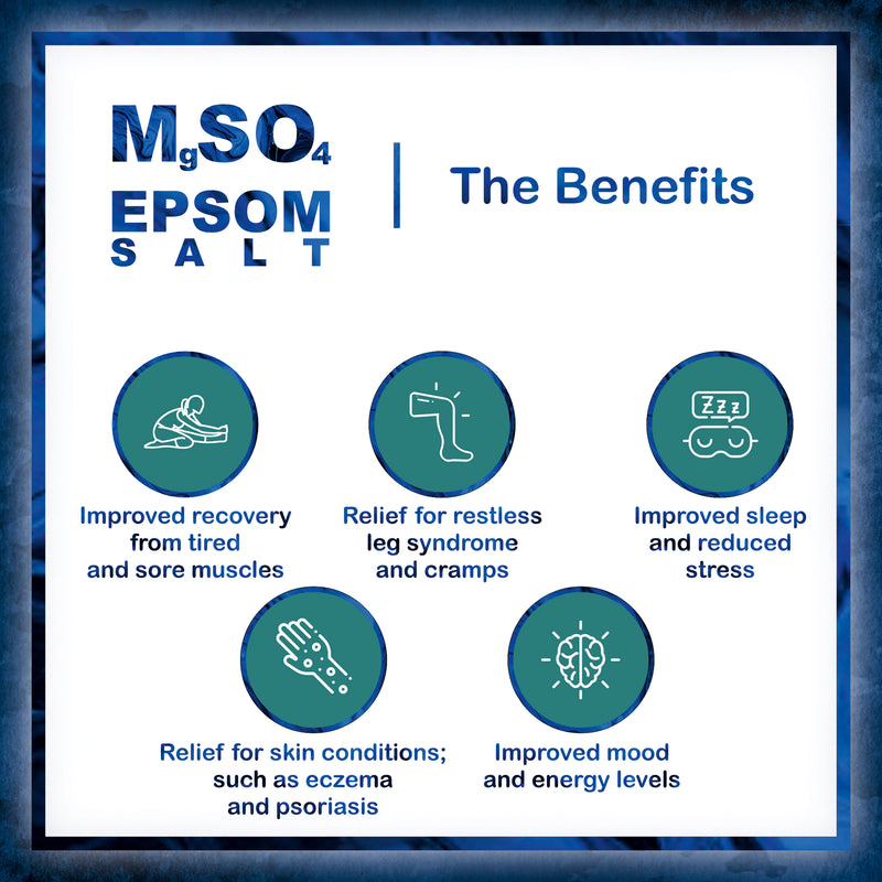 Pure Source Nutrition Epsom Salt 1kg - Unscented Pouch	