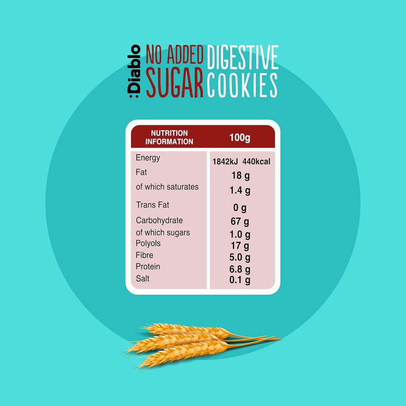 Diablo No Added Sugar Digestive Cookies 150g