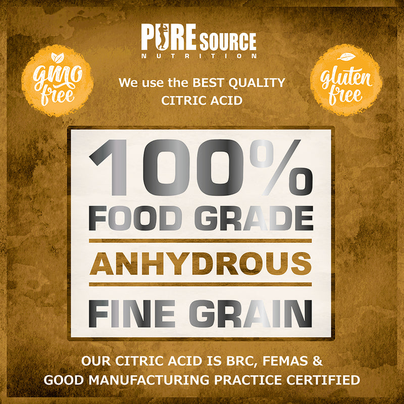 Pure Source Nutrition Citric Acid 1KG Pouch