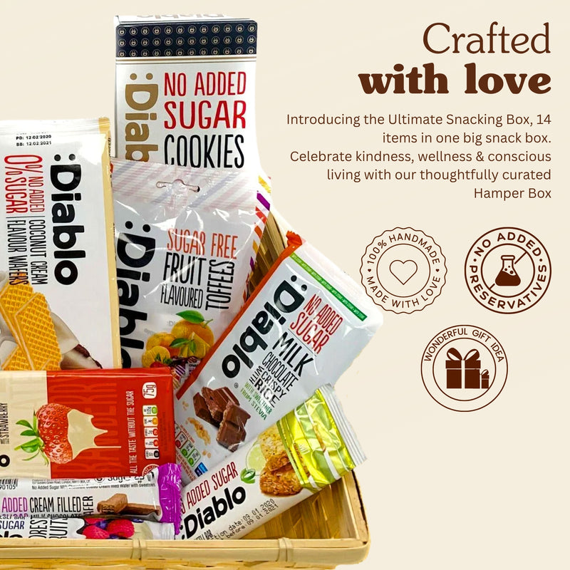 Diabetic Sugar Free Gift Hamper Box Sweets Cookies Bars