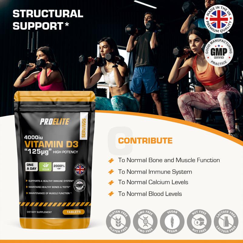Pro-Elite Vitamin D3 4000iu Vegan Tablets