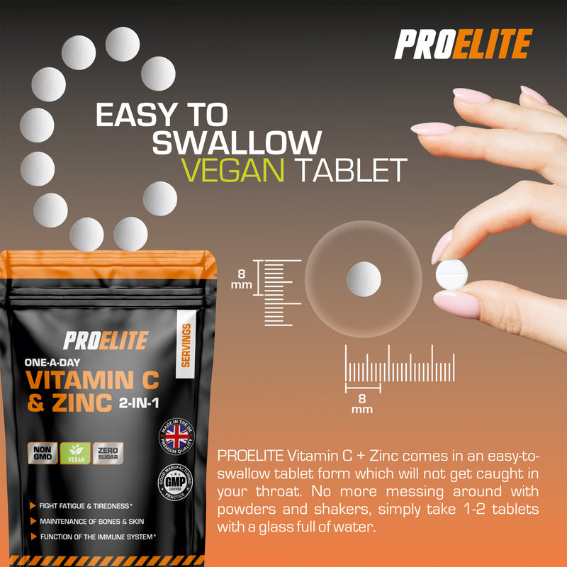 Pro-Elite Vitamin C + Zinc Vegan Tablets