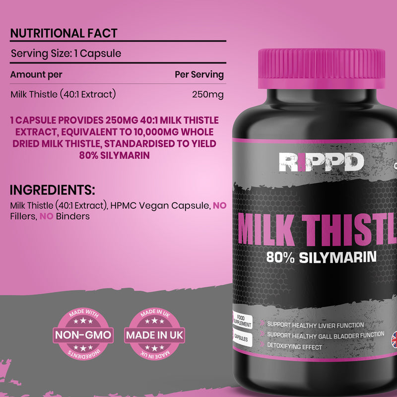 RIPPD Milk Thistle 120 Capsules