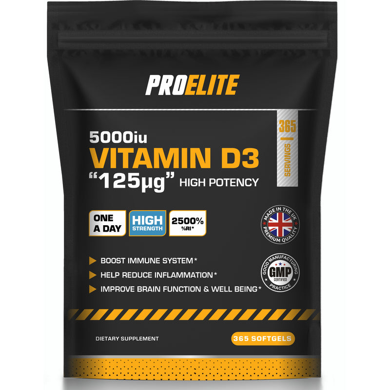 PROELITE Vitamin D3 5000iu Softgels