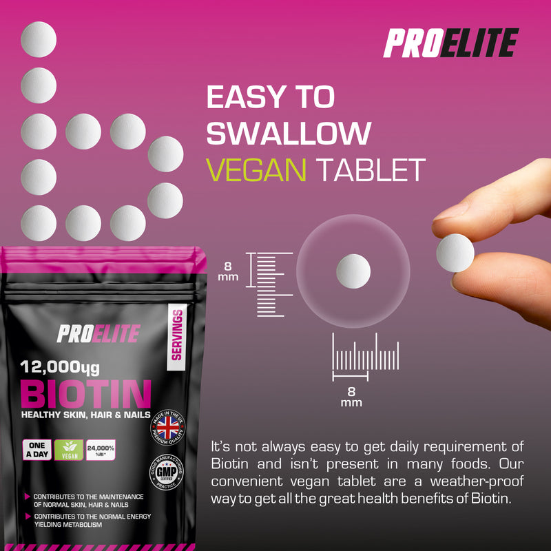 PROELITE Biotin 12,000ug Tablets