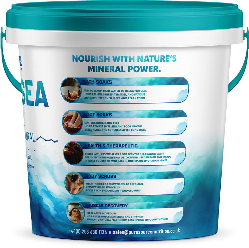 Pure Source Nutrition Dead Sea Salt Coarse - Bucket