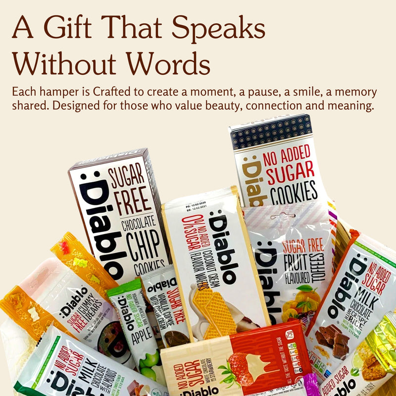 Diabetic Sugar Free Gift Hamper Box Sweets Cookies Bars