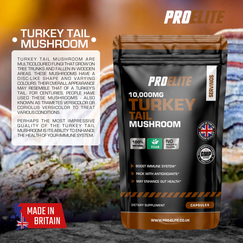 PROELITE Turkey Tail Mushroom Vegan Capsules