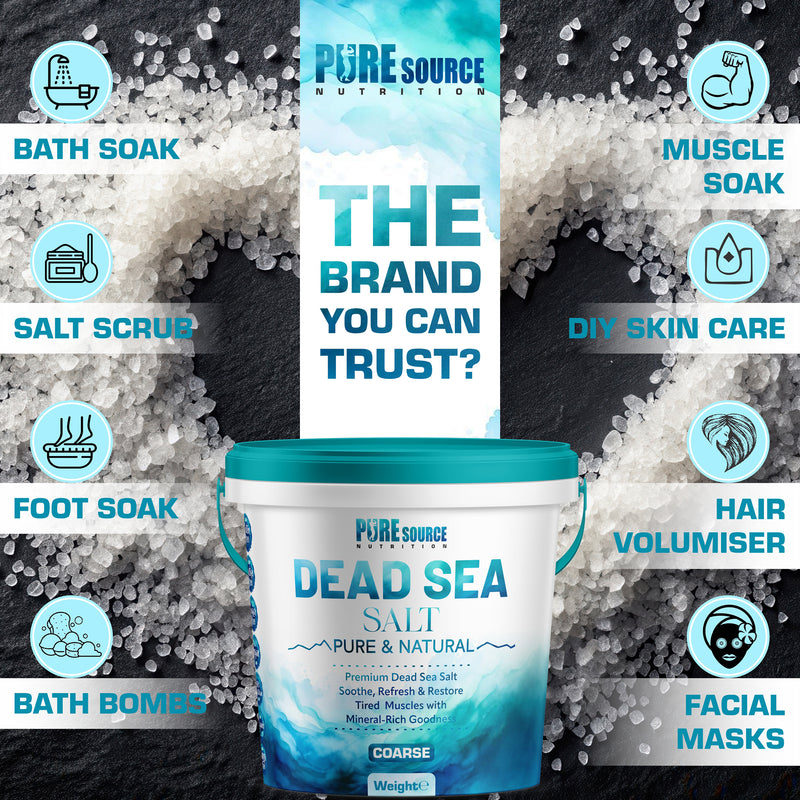 Pure Source Nutrition Dead Sea Salt Coarse - Bucket