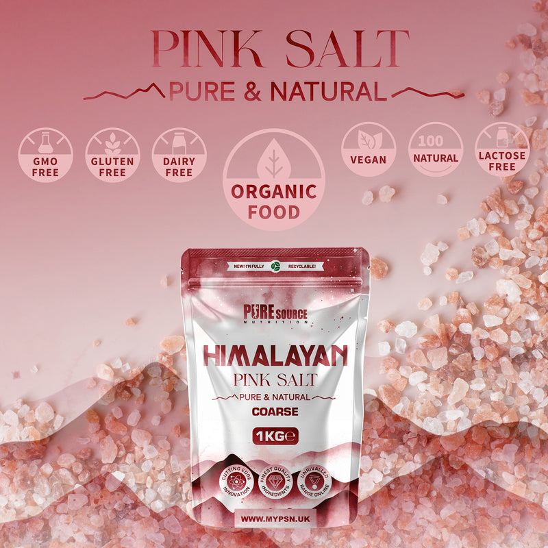Pure Source Nutrition Himalayan Pink Salt 1Kg Coarse